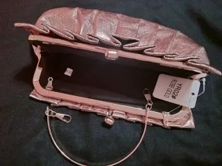 Bolso de fiesta dorado y rosa