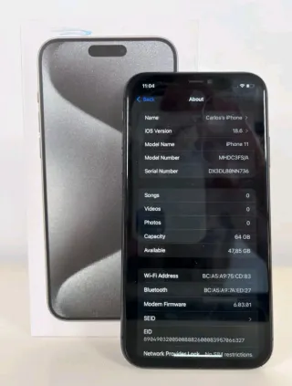 iPhone 11  64gb negro