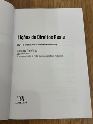 Lições de Direitos Reais - Armando Triunfante
