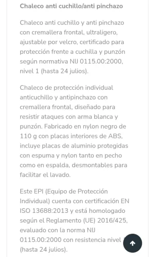 Chaleco Anti-corte Seguridad