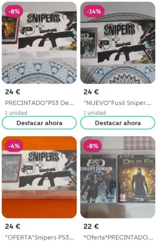 Oferta.NUEVO.Juego Ps3 Snipers+Fusil en caja
