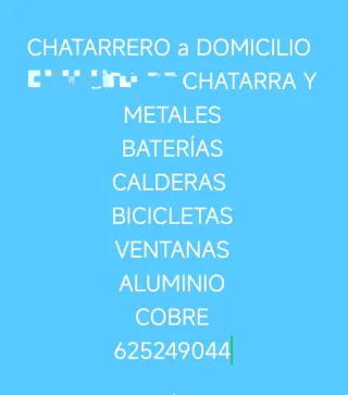 Chatarra y Metales a Domicilio