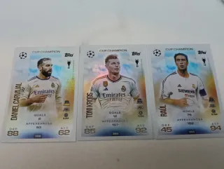 3 Carte Match Attax Cup Champion Real Madrid
