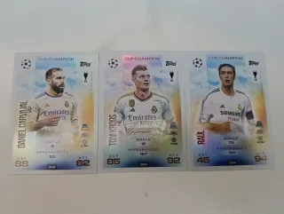 3 Carte Match Attax Cup Champion Real Madrid