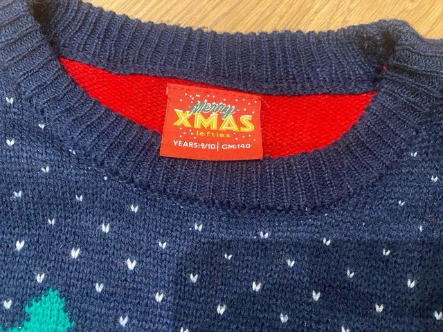 Jersey Navidad niño con luces. Talla 9-10 años.