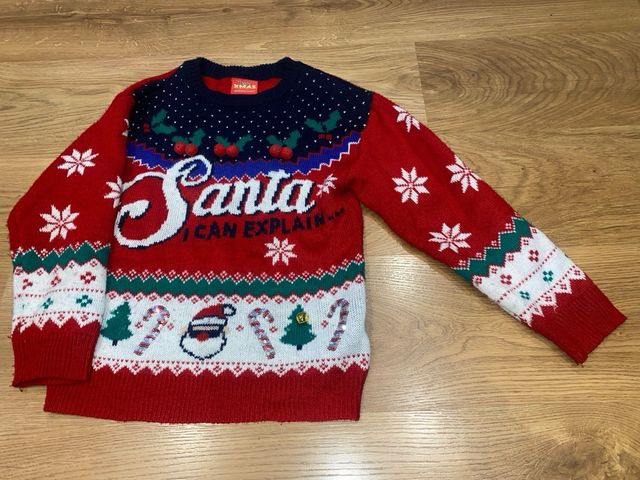 Jersey Navidad niño con luces. Talla 9-10 años.