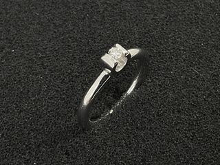 anillo oro 18k con diamante t. 14 (17,2 mm)