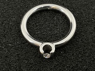 anillo oro 18k con diamante t. 14 (17,2 mm)