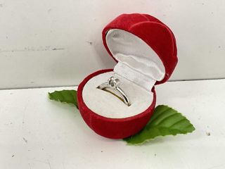anillo oro 18k con diamante t. 14 (17,2 mm)