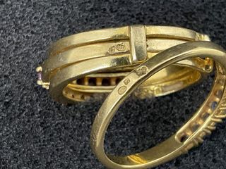 anillo oro 18k con piedra con circonita
