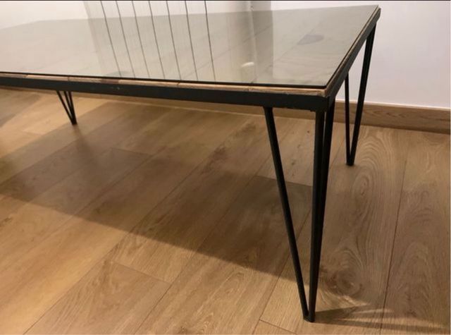 Mesa centro BANAK madera y cristal