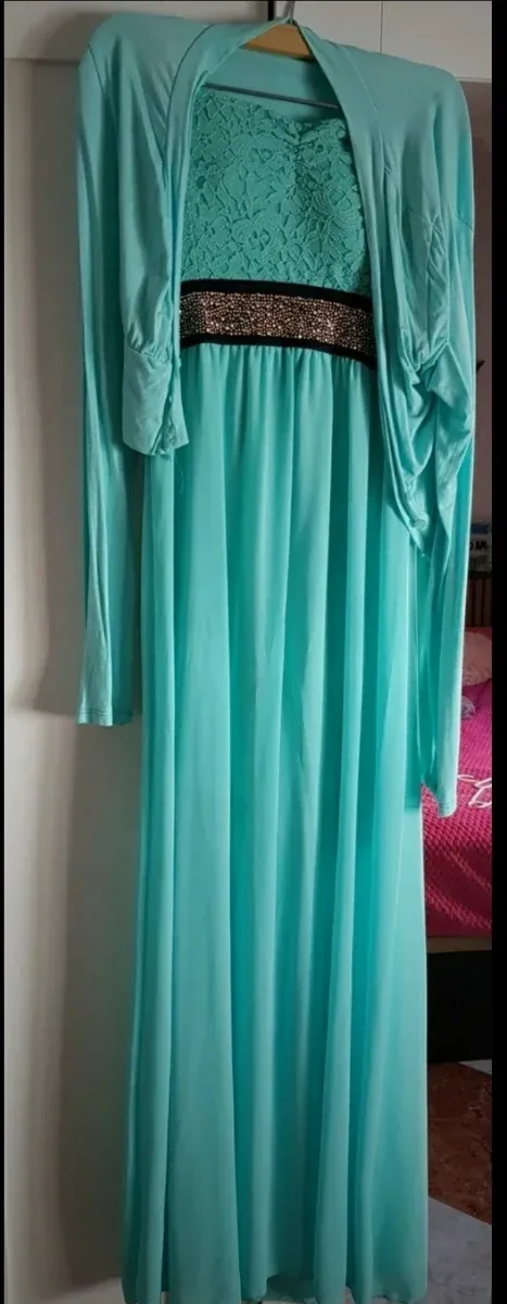 Vestido largo ocasión especial Talla S con bolero