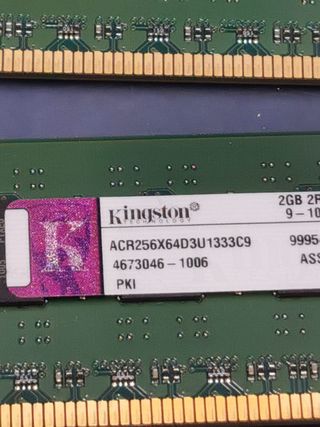 4 memorias RAM de portatil , 4 x 2gb Kingston 2Rx8 PC3 -10600U