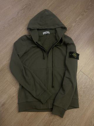 Sudadera Stone Island cremallera verde