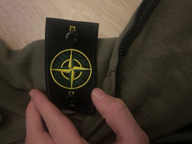 Sudadera Stone Island cremallera verde