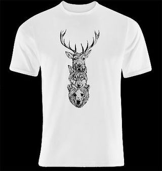 Camiseta CABEZAS DE ANIMALES TALLA S M L XL XXL XXLX SIZE T-SHIRT