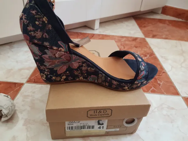 Cuñas sandalias vaquera talla 41