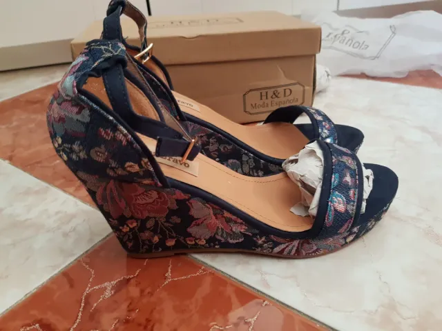 Cuñas sandalias vaquera talla 41