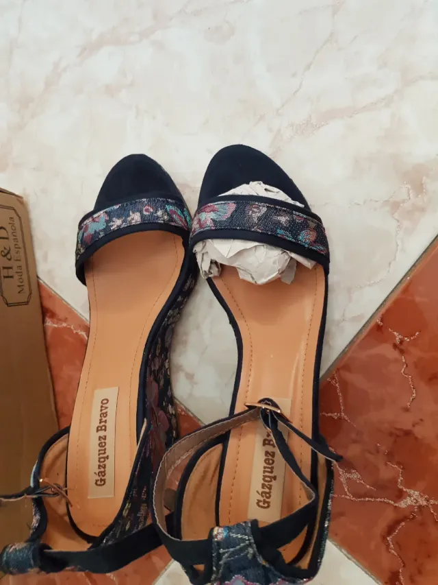 Cuñas sandalias vaquera talla 41