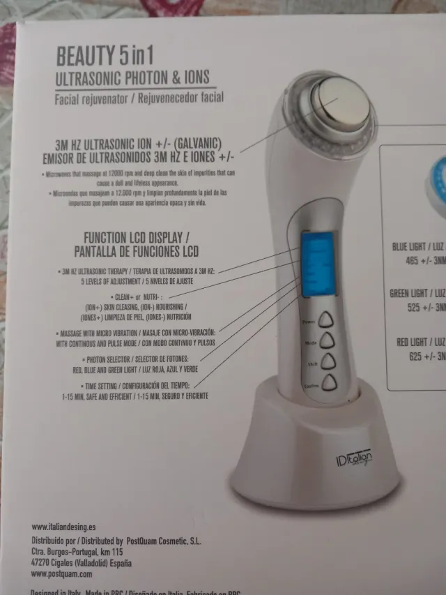 Rejuvenecedor Facial IDItalian Design 5 en 1
