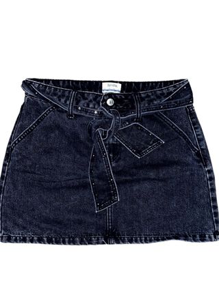 Falda vaquera Sybilla negra con tachas