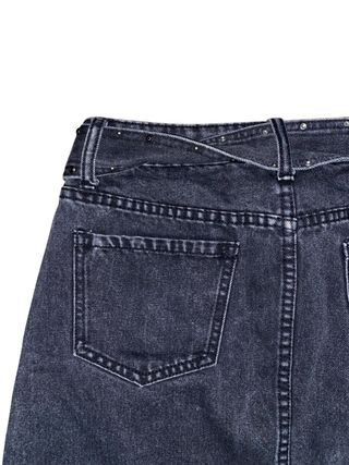 Falda vaquera Sybilla negra con tachas