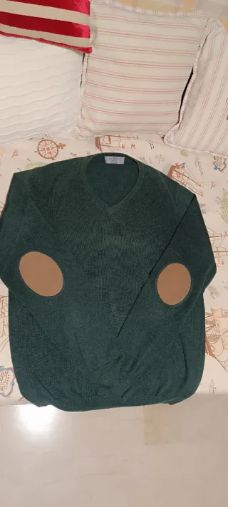 Jersey Alan Paine hombre verde con parches