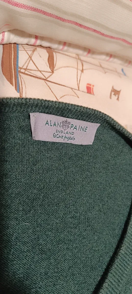 Jersey Alan Paine hombre verde con parches