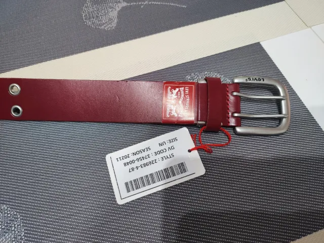 Cintura Levi's Borgogna Occhielli Regolabile