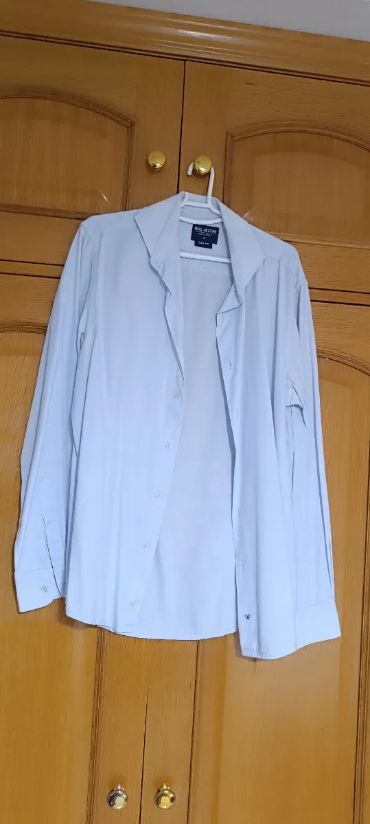 Camisa Silbon Azul Traje hombre