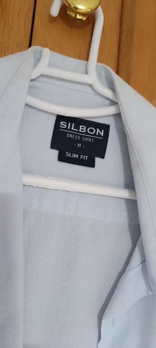Camisa Silbon Azul Traje hombre