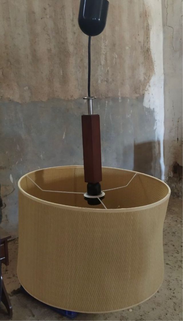 Offerta Lampada da soffitto in tessuto e legno