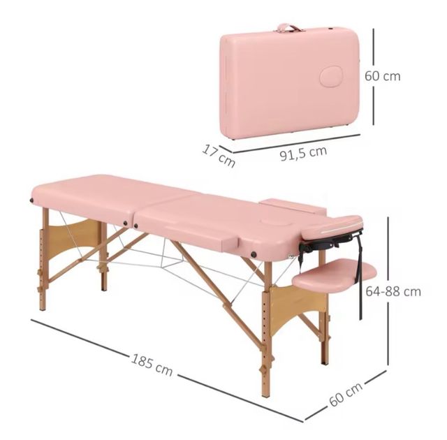 Camilla masajes color rosa. Nueva.