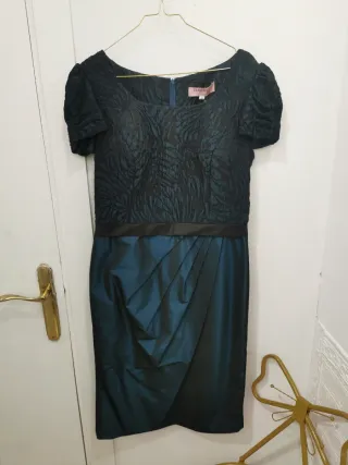 Vestido fiesta talla 44  verde azulado nuevo