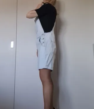 Salopette jeans corta donna