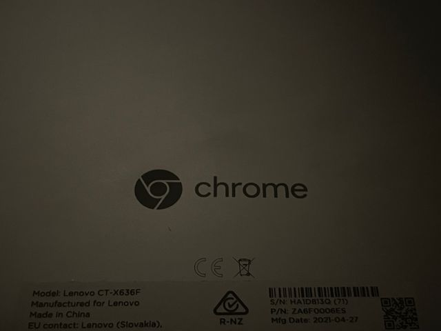 Tableta Teclado Lenovo Chromebook Negro/Azul