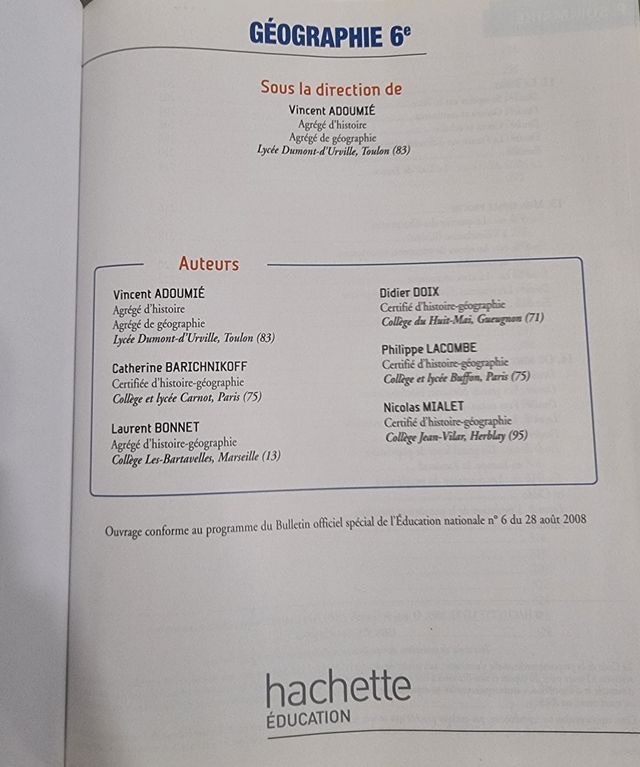 Histoire géographie 6e