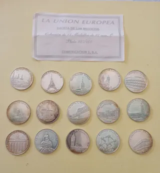 COLECCIÓN 15 MEDALLAS DE PLATA ORIGINALES 925/000