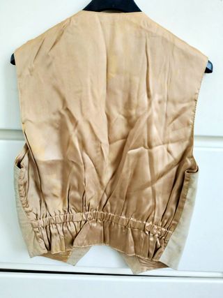 Gilet donna Vintage Vera Pelle/camoscio Beige L