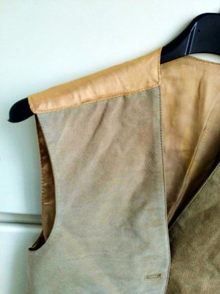 Gilet donna Vintage Vera Pelle/camoscio Beige L