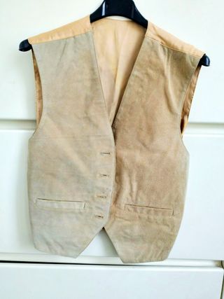Gilet donna Vintage Vera Pelle/camoscio Beige L