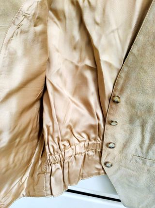 Gilet donna Vintage Vera Pelle/camoscio Beige L