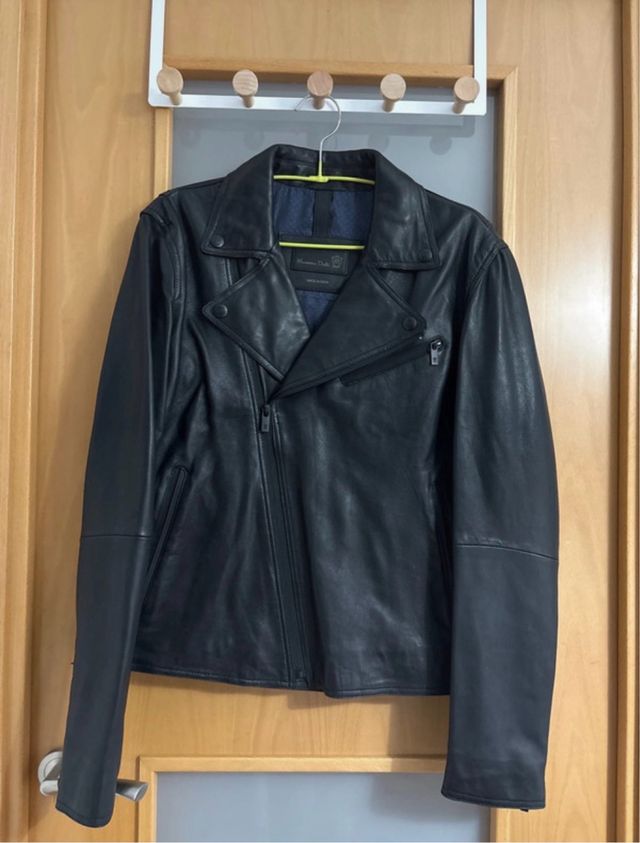 Chaqueta Biker Piel Massimo Dutti Talla S