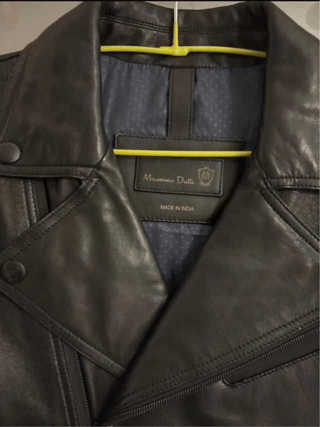 Chaqueta Biker Piel Massimo Dutti Talla S