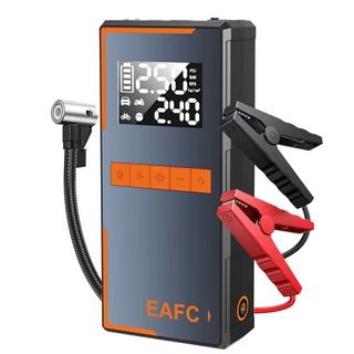 Arrancador Baterias EAFC2 + Compressor aire 1200A 12V 20.000mah, Arrancador de batería de coche 4 en 1, bomba de aire, iluminación del Banco de energía, compresor de aire portátil, arrancadores de...
