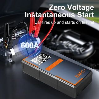 Arrancador Baterias EAFC2 + Compressor aire 1200A 12V 20.000mah, Arrancador de batería de coche 4 en 1, bomba de aire, iluminación del Banco de energía, compresor de aire portátil, arrancadores de...