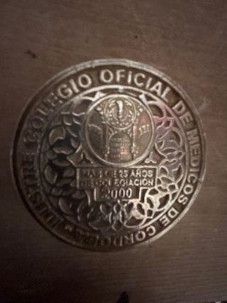 Medalla Antigua Plata Maciza 70gr Granada,en mano