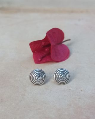 Pendientes plata espiral