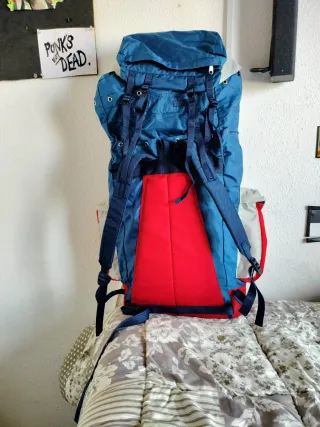 Mochila Serval 1986 Gran Capacidad Azul/Roja