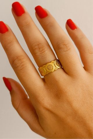 JOYA ANILLO LÁMINA ORO